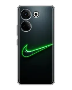 Чехол для TECNO Camon 20 Pro с картинкой «Неоновый контур Nike» Чехол для TECNO Camon 20 Pro с картинкой «Неоновый контур Nike»