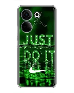 Чохол для TECNO Camon 20 Pro з картинкою «Зелений неоновий Nike»