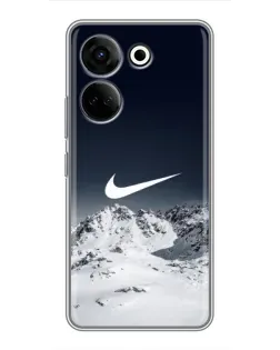 Чохол для TECNO Camon 20 Pro з картинкою «Nike — зимові гори»