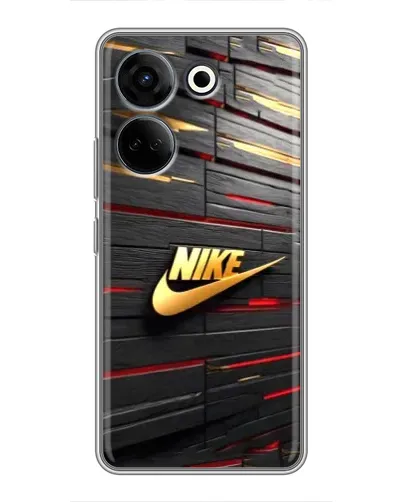 Чохол для TECNO Camon 20 Pro з картинкою «Золотий Nike на металі» Чохол для TECNO Camon 20 Pro з картинкою «Золотий Nike на металі»