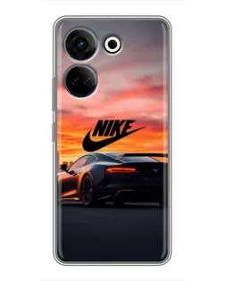 Чохол для TECNO Camon 20 Pro з картинкою «Nike та суперкар»