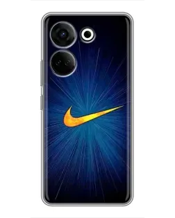 Чехол для TECNO Camon 20 Pro с картинкой «Синий пульс Nike»