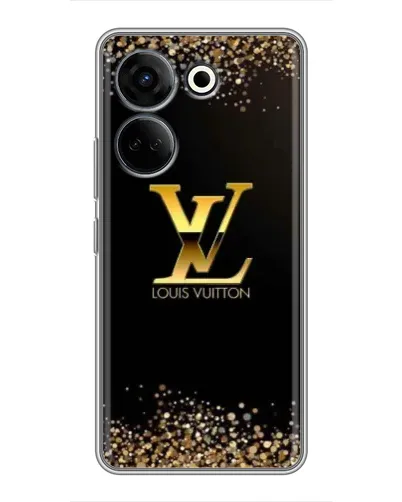Чехол для TECNO Camon 20 Pro с картинкой «LV — золотые искры» Чехол для TECNO Camon 20 Pro с картинкой «LV — золотые искры»