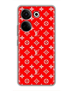 Чехол для TECNO Camon 20 Pro с картинкой «Яркий паттерн LV»