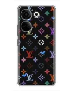 Чехол для TECNO Camon 20 Pro с картинкой «Цветная монограмма LV»