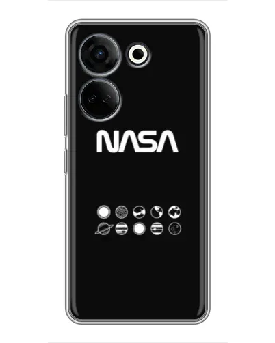 Чехол для TECNO Camon 20 Pro с картинкой «NASA — технический принт»