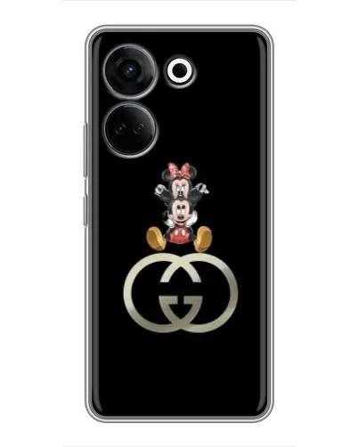 Чехол для TECNO Camon 20 Pro с картинкой «Минни Маус на лого»