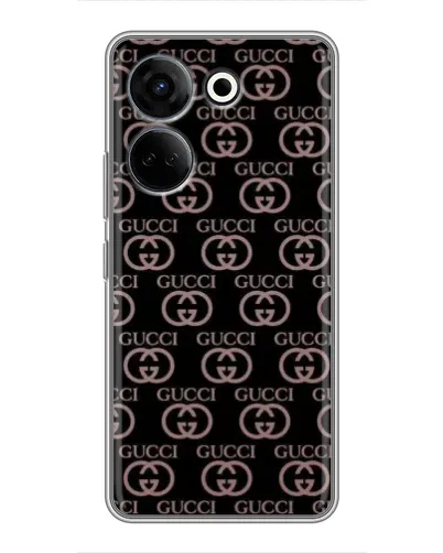 Чехол для TECNO Camon 20 Pro с картинкой «Классическая монограмма Gucci»