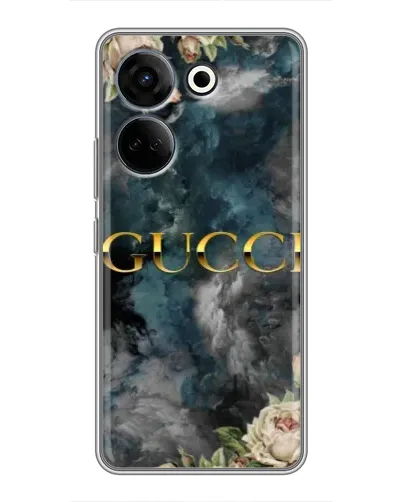 Чехол для TECNO Camon 20 Pro с картинкой «Абстрактные цветы Gucci»