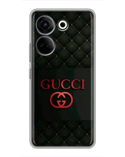 Чехол для TECNO Camon 20 Pro с картинкой «Gucci — стеганый черный»