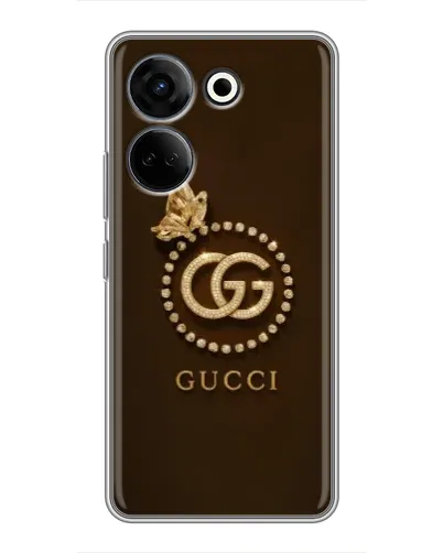 Чехол для TECNO Camon 20 Pro с картинкой «Gucci — золотая бабочка»