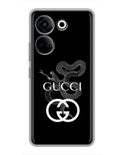 Чехол для TECNO Camon 20 Pro с картинкой «Gucci — серебряная змея»