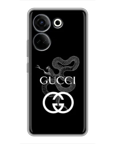 Чехол для TECNO Camon 20 Pro с картинкой «Gucci — серебряная змея»