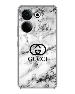 Чехол для TECNO Camon 20 Pro с картинкой «Gucci — мраморный шик»