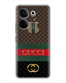 Чехол для TECNO Camon 20 Pro с картинкой «Gucci — брендированный десерт»