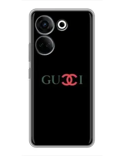 Чехол для TECNO Camon 20 Pro с картинкой «Gucci — красный градиент»