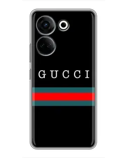 Чехол для TECNO Camon 20 Pro с картинкой «Gucci — красный пояс»