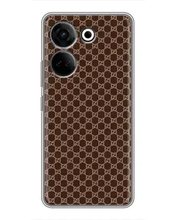 Чехол для TECNO Camon 20 Pro с картинкой «Gucci — шоколадная сетка»