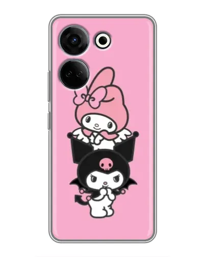 Чехол для TECNO Camon 20 Pro с картинкой «My Melody и Kuromi»