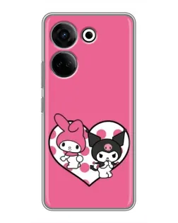 Чехол для TECNO Camon 20 Pro с картинкой «Kuromi и My Melody»