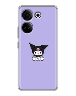 Чехол для TECNO Camon 20 Pro с картинкой «Kuromi — фиолетовый минимализм»