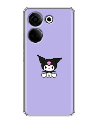 Чехол для TECNO Camon 20 Pro с картинкой «Kuromi — фиолетовый минимализм»