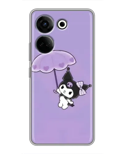 Чехол для TECNO Camon 20 Pro с картинкой «Kuromi с зонтиком»
