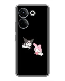 Чехол для TECNO Camon 20 Pro с картинкой «My Melody и Kuromi»