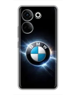 Чехол для TECNO Camon 20 Pro с картинкой «BMW — неоновое сияние»