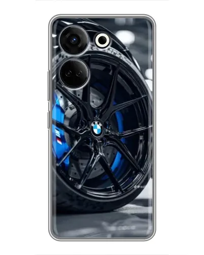 Чехол для TECNO Camon 20 Pro с картинкой «Колесо BMW вблизи»