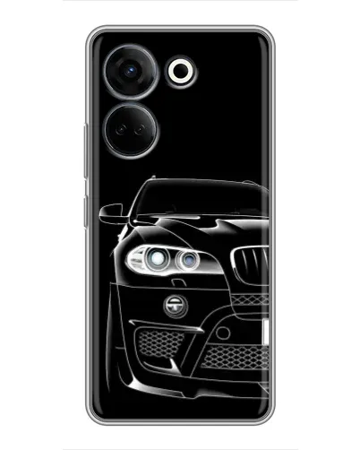 Чехол для TECNO Camon 20 Pro с картинкой «Темный силуэт BMW»