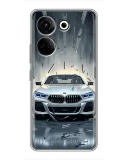 Чехол для TECNO Camon 20 Pro с картинкой «BMW в свете фар»