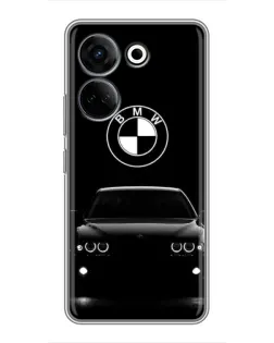 Чехол для TECNO Camon 20 Pro с картинкой «BMW — взгляд из темноты»