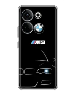 Чехол для TECNO Camon 20 Pro с картинкой «Минималистичный принт BMW M3»