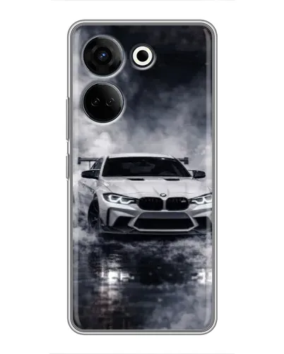 Чехол для TECNO Camon 20 Pro с картинкой «BMW сквозь туман»