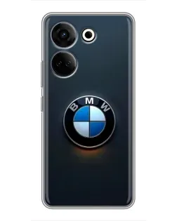 Чехол для TECNO Camon 20 Pro с картинкой «Логотип BMW — минимализм»