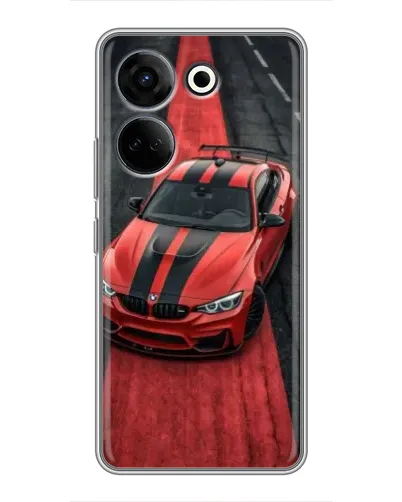 Чехол для TECNO Camon 20 Pro с картинкой «BMW на красной дорожке»