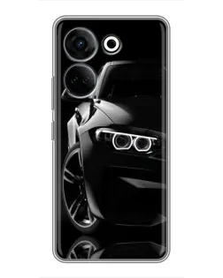 Чехол для TECNO Camon 20 Pro с картинкой «Черная BMW — профиль» Чехол для TECNO Camon 20 Pro с картинкой «Черная BMW — профиль»