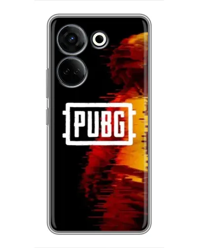 Чехол для TECNO Camon 20 Pro с картинкой «Яркий логотип PUBG»