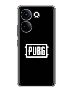 Чехол для TECNO Camon 20 Pro с картинкой «Лого BMW — металлический блеск»
