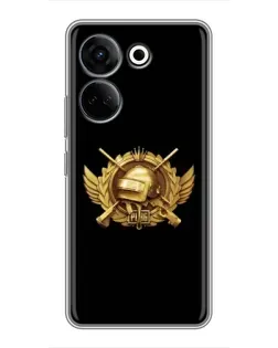 Чехол для TECNO Camon 20 Pro с картинкой «PUBG — оранжевый градиент»