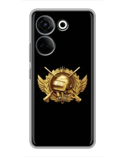 Чехол для TECNO Camon 20 Pro с картинкой «PUBG — оранжевый градиент»