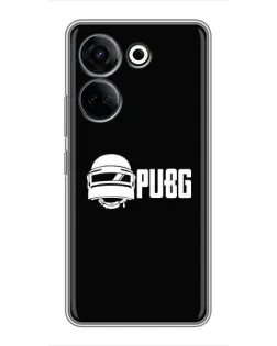 Чехол для TECNO Camon 20 Pro с картинкой «PUBG — классический лого»