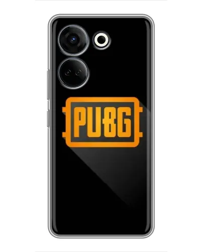 Чехол для TECNO Camon 20 Pro с картинкой «PUBG — рамка лого»
