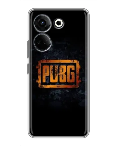 Чехол для TECNO Camon 20 Pro с картинкой «PUBG — золотой логотип»