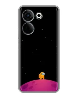 Чехол для TECNO Camon 20 Pro с картинкой «Одинокий герой на планете»