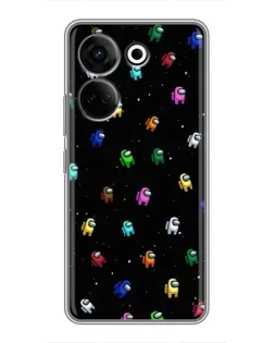 Чехол для TECNO Camon 20 Pro с картинкой «Экипаж Among Us»