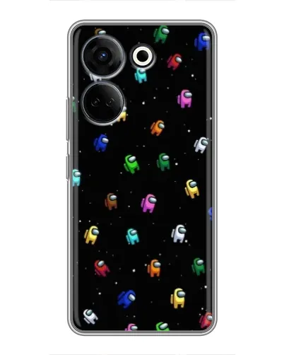 Чехол для TECNO Camon 20 Pro с картинкой «Экипаж Among Us» Чехол для TECNO Camon 20 Pro с картинкой «Экипаж Among Us»
