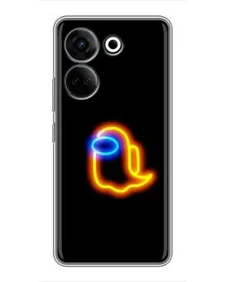 Чехол для TECNO Camon 20 Pro с картинкой «Among Us неоновое сияние»