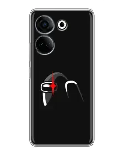 Чехол для TECNO Camon 20 Pro с картинкой «Among Us шлем»